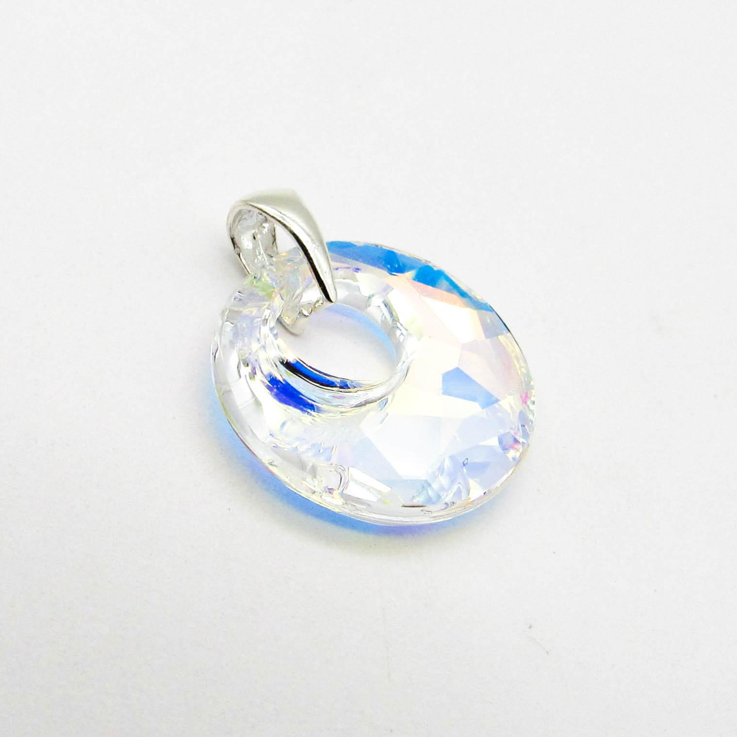 DIJE RUEDA CRISTAL /PLATA